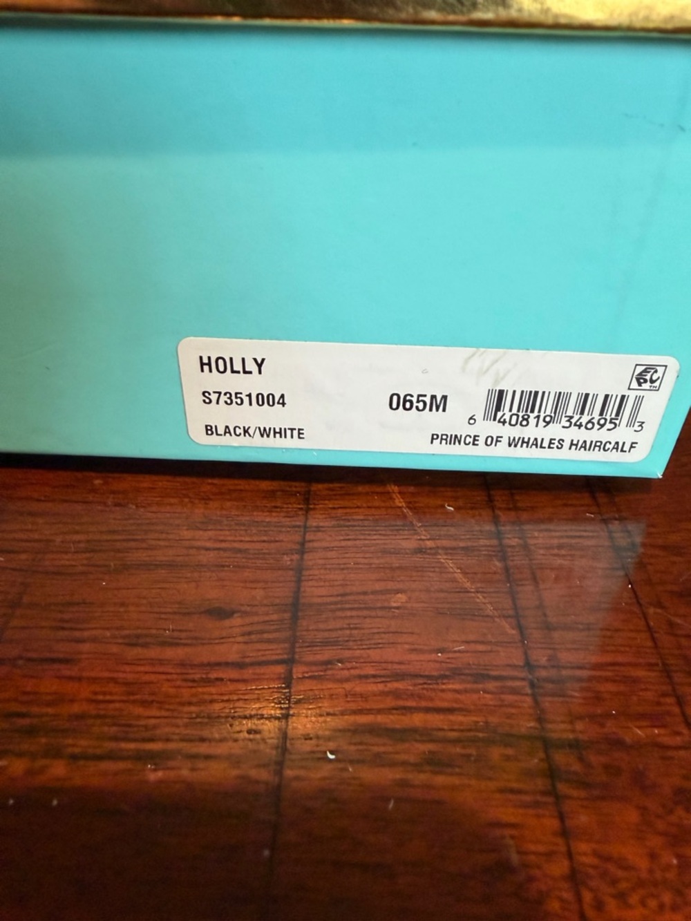 kate spade Black & White Houndstooth Ankle Boots with Velvet Bow - Picture 4 of 4